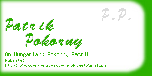 patrik pokorny business card